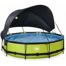 Exit Toys - Piscine exit Lime ø360x76cm avec pompe filtrante et voile d'ombrage - vert
