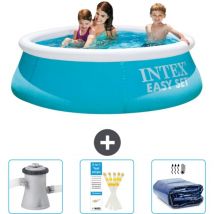 Piscine Gonflable Ronde Easy Set Intex 183 x 51 cm - Bleue - Incluse Accessoire CB74