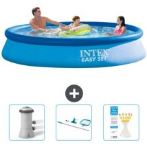 Piscine Gonflable Ronde Easy Set Intex 366 x 76 cm - Bleue - Incluse Accessoire CB82