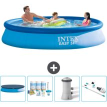 Piscine Gonflable Ronde Easy Set Intex 366 x 76 cm - Bleue - Incluse Accessoire CB5