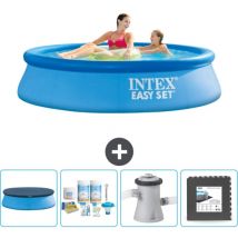 Piscine Gonflable Ronde Easy Set Intex 244 x 61 cm - Bleue - Incluse Accessoire CB3