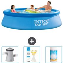 Piscine Gonflable Ronde Easy Set Intex 305 x 76 cm - Bleue - Incluse Accessoire CB73