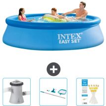 Piscine Gonflable Ronde Easy Set Intex 305 x 76 cm - Bleue - Incluse Accessoire CB82