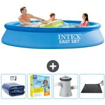 Intex runder aufblasbarer Easy Set-Pool – 305 x 61 cm – Blau – im Lieferumfang enthalten Accessoire CB11