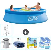 Piscine Gonflable Ronde Intex Easy Set - 305 x 76 cm - Bleue - Comprend des Accessoires CB27