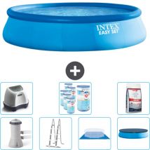 Piscine Gonflable Ronde Intex Easy Set - 457 x 107 cm - Bleue - Comprend des Accessoires CB57