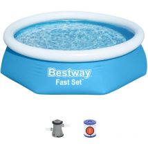 Piscine auto-portante ronde Bestway 244 x 61 cm - 1249 l - Fast Set - 57450