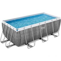 Bestway - Piscine hors-sol Power Steel - Rectangulaire - 412x201x122cm