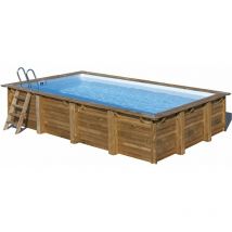 Piscine hors sol bois rectangulaire 6,2 x 4,2 x 1,33 m evora