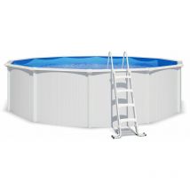 Trigano - Piscine hors sol acier ronde ø 5,50 x 1,32 m blanche saphir