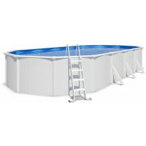 Trigano - Piscine hors sol acier ovale 9,15 x 4,55 x 1,32 m blanche saphir