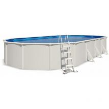 Trigano - Piscine hors sol acier ovale 10,05 x 5,50 x 1,32 m blanche saphir