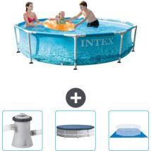 Intex - Piscine Cadre Rond - 305 x 76 cm - Inclus Accessoire CB76