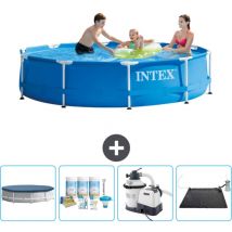 Piscine Intex Cadre Rond - 305 x 76 cm - Bleue - Incluse Accessoire CB62