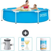 Intex - Piscine Cadre Rond - 244 x 51 cm - Bleue - Incluse Accessoire CB73