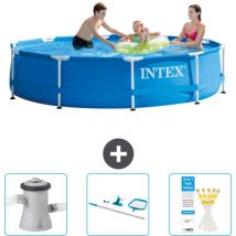 Intex - Piscine Cadre Rond - 305 x 76 cm - Bleue - Incluse Accessoire CB82