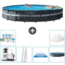 Intex - Piscine ronde Ultra xtr Frame - 732 x 132 cm - Comprend des Accessoires CB41