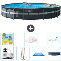 Intex - Piscine ronde Ultra xtr Frame - 732 x 132 cm - Comprend des Accessoires CB52