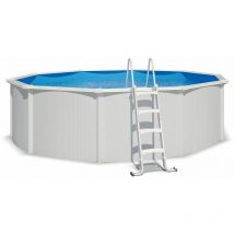 Piscine hors sol acier ronde Ø 4,55 x 1,20 m blanche SAPHIR