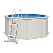 Trigano - Piscine hors sol acier ronde ø 3,65 x 1,20 m blanche saphir + filtration cartouche 3 m³/h