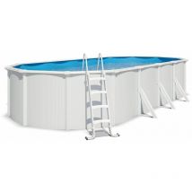 Trigano - Piscine hors sol acier ovale 7,30 x 3,65 x 1,2 m blanche saphir