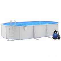 Piscine avec pompe filtrante à sable et échelle 610x360x120 cm Vidaxl