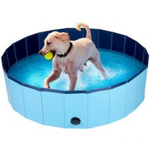 Kz Garden - Piscine pour Chien pvc 120x30 cm Sol Antidérapant Jeu d'eau pour Animaux