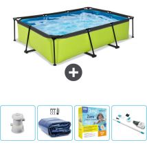 Exit Toys - Piscine Rectangulaire Structure Chaux exit - 300 x 200 x 65 cm - Comprend des Accessoires CB12