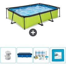 Exit Toys - Piscine Rectangulaire Structure Chaux exit - 300 x 200 x 65 cm - Comprend des Accessoires CB60