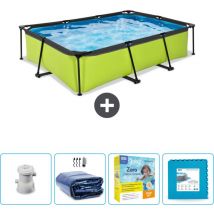Exit Toys - Piscine Rectangulaire Structure Chaux exit - 300 x 200 x 65 cm - Comprend des Accessoires CB67