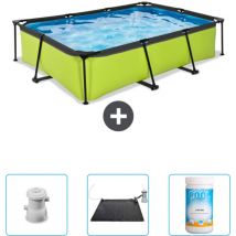 Exit Toys - Piscine Rectangulaire Structure Chaux exit - 300 x 200 x 65 cm - Comprend des Accessoires CB80