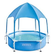 Intex - Piscine ronde avec parasol Canopy Metal Frame 28209