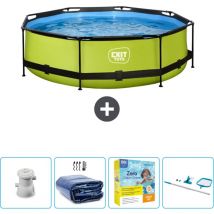 Exit Toys - Piscine Ronde Structure Chaux exit - 300 x 76 cm - Comprend des Accessoires CB28