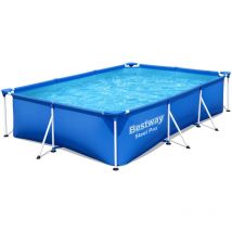 Bestway - Piscine rectangulaire avec structure de cadre en acier 300x201x66 56404