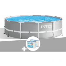 Intex - Kit piscine tubulaire Prism Frame ronde 3,66 x 0,99 m + 6 cartouches de filtration