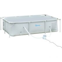 MH - Piscine tubulaire rectangle adeline grise