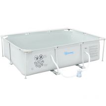 Piscine tubulaire rectangle indira grise