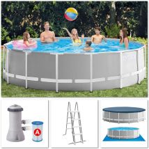 Intex - 26726 Piscine Frame Prism Ø457x122cm, avec accessoires