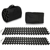 Piste de Traction 2pcs Voiture Plaque Antiderapant Aide au démarrage Tapis De TractionSWANEW Piste de Traction 2pcs Voiture Plaque Antiderapant Aide