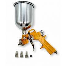 Aerografo pistola verniciatura ugello 1.5 serbatoio alluminio 600 ml 4 bar