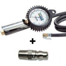 Wonder - Pistola gonfiaggio Michelin bar psi manometro pneumatici+racc japan 1/4'