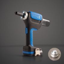 Pistola per rivetti 1 batteria 18V 2Ah 2,4 -5,0 mm scellit - E-5-1XBAT