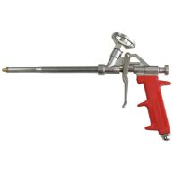 Pistola per schiuma poliuretanica – Universale, Nichelata, Vite di regolazione, Impugnatura ergonomica