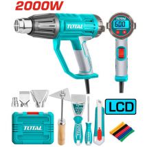 Pistola termica sverniciatore ad aria calda 2000W+ACCESSORI+VALIGETTA Total