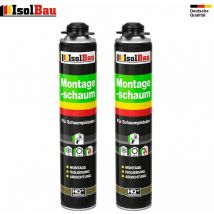 Pistolenschaum 2 Dose X 750 Ml Montageschaum Bauschaum Hohe Qualität Schaum