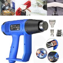 Day Plus - Pistolet à air chaud 2000W à double température Outil électrique 3 buses pour l'atelier
