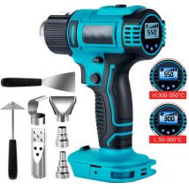 Crediri - Pistolet à Air chaud 550 w, 6e vitesse, affichage de la température du vent, pour makita, batterie 18V, 2500 °c