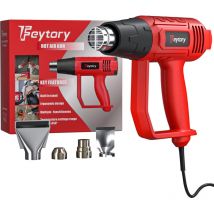 Pistolet à air chaud professionnel 2000W Pistolet à air chaud 4 buses 600°C