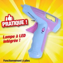Outiror - Pistolet à colle chaude - fonctionne à piles