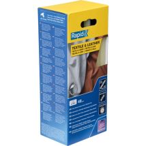 RAPID – Bâtons de colle textiles et cuir Ø12 mm x 190 mm – Alimentation électrique, Puissance, Temps de chauffe, Diamètre du tube de colle